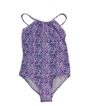 Costume de baie copii - Costum de baie intreg pentru fetite, OVS, cu imprimeu grafic patat, poliamida/elastan Multicolor, 104 CM, 3-4 ani