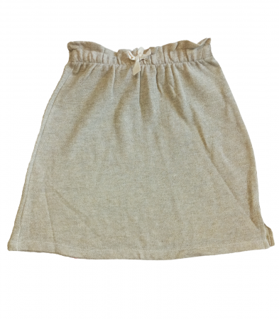 Fuste fete - Fusta fete cu insertie aurie, OVS, Bumbac organic, Crem, 116 CM, 5-6 ani