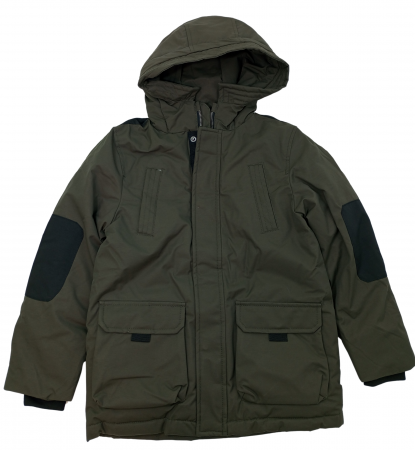 Geci si veste copii - Geaca de iarna baieti, OVS,bumbac si poliester, Kaki, 128 CM, 7-8 ani