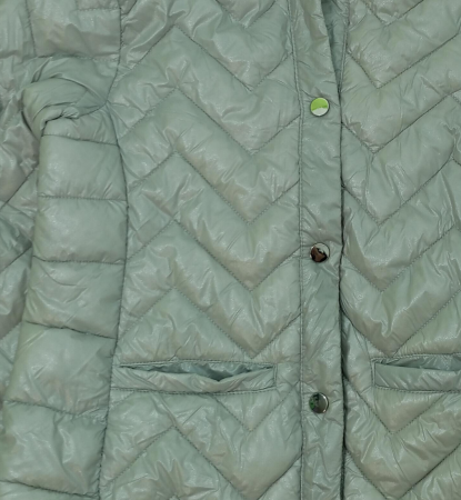 Geaca fete cu sclipici, OVS, model geometric, Poliamida/poliester, Gri/Argintiu , 158 CM, 12-13 ani [1]