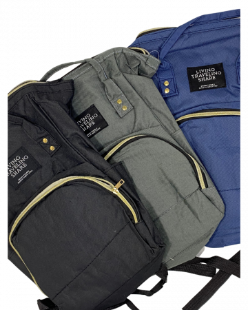 Rucsac pentru mamici, Living Travelling Share, rol organizator, Multicolor, 37x24x12 cm [5]