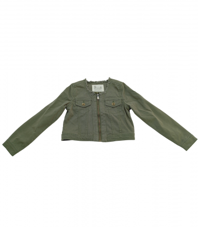 Geaca fete, OVS, Denim, bumbac Stretch, Kaki, 110 CM, 4-5 ani [3]