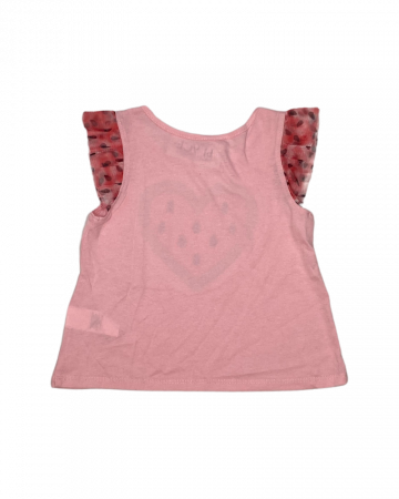 Maiou fete,The Children's PLACE, inimioara cu sclipici ( watermelon) roz, Bumbac si poliester, 86-92 cm, 18-24 luni [1]