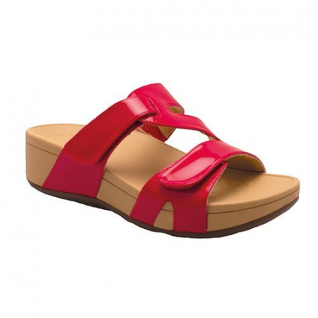 Incaltaminte femei - Sandale dama din piele lacuita Pacific Kyla Red Patent