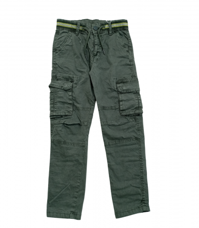 Bluze copii - Pantaloni baieti, OVS, talie ajustabila , Bumbac/Elastan, Gri, 122 CM, 6-7 ani