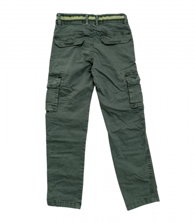 Pantaloni baieti, OVS, talie ajustabila , Bumbac/Elastan, Gri, 122 CM, 6-7 ani [1]