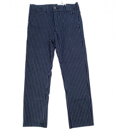 Imbracaminte copii - Pantaloni baieti slim fit, OVS, talie ajustabila, buzunare, bumbac/Elastan, Bleumarin, 110 cm, 4-5 ani