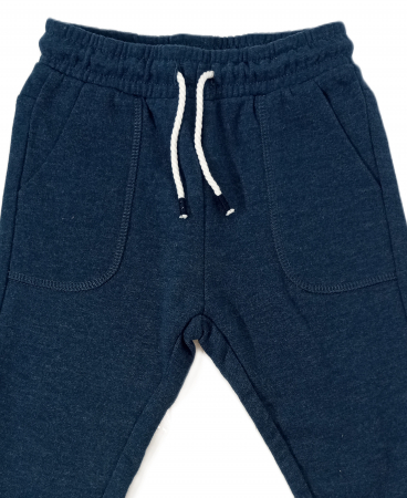 Pantaloni copii, OVS, buzunare frontale, talie elastica si snur, Bumbac organic, 18-24 luni, [1]