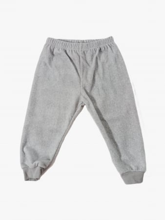 Imbracaminte copii - Pantaloni flausati copii, OVS, talie elastica, poliester, Gri, 74 CM, 9-12 luni