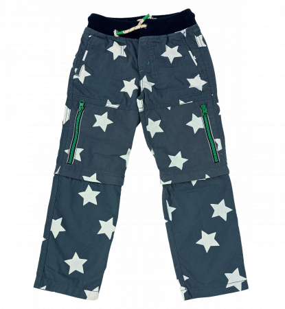 Pantaloni copii - Pantaloni lungi copii cu functie ZIP-OFF LEGS, Mini Boden, stars, bumbac, 5 ani,