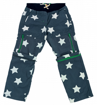 Pantaloni lungi copii cu functie ZIP-OFF LEGS, Mini Boden, stars, bumbac, 5 ani, [5]