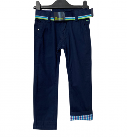 Pantaloni pentru băieți - Slim Fit, Talie Elastică și Curea, Bumbac [1]