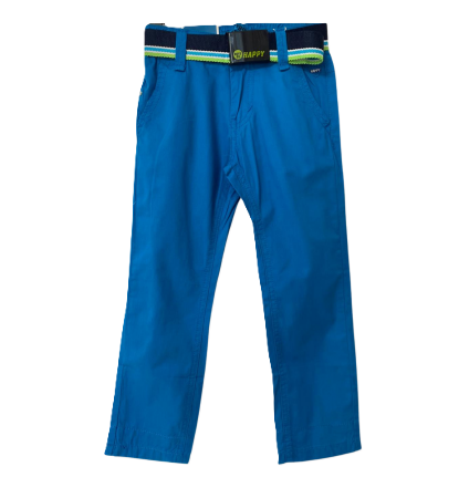 Imbracaminte copii - Pantaloni pentru băieți - Slim Fit, Talie Elastică și Curea, Bumbac