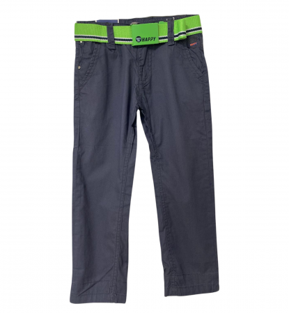Imbracaminte copii - Pantaloni pentru băieți - Slim Fit, Talie Elastică și Curea, Bumbac
