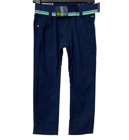 Pantaloni copii - Pantaloni pentru băieți - Slim Fit, Talie Elastică și Curea, Bumbac