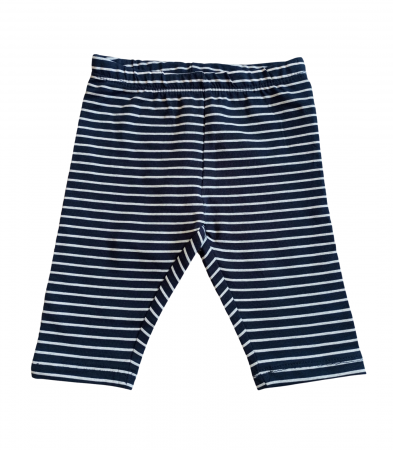 Imbracaminte copii - Pantaloni lungi copii, OVS, dungi orizontale, Bumbac, Albastru inchis, 80 cm, 12-18 luni