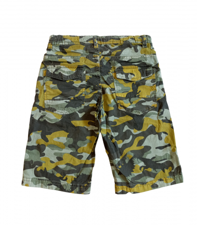 Pantaloni scurti baieti, OVS, imprimeu camuflaj, Bumbac/Elastan, Kaki, 128 CM, 7-8 ani [1]