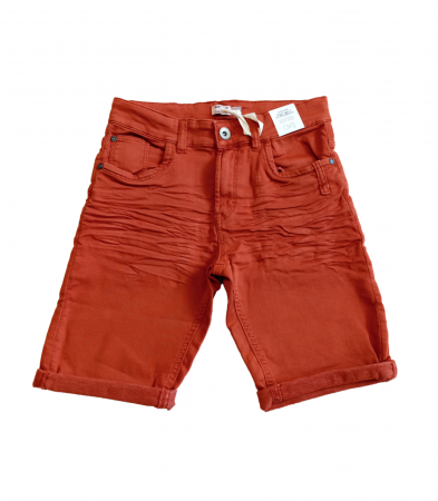 Imbracaminte copii - Pantaloni scurti baieti, OVS, plisati, Bumbac, maro, 152 cm, 11-12 ani