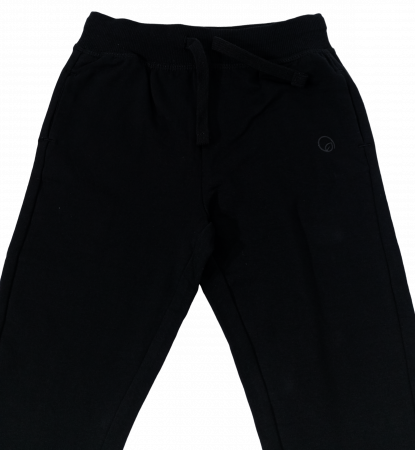 Pantaloni sport fete, OVS, logo, buzunare frontale,Bumbac organic, Negru, 104 CM, 3-4 ani [1]