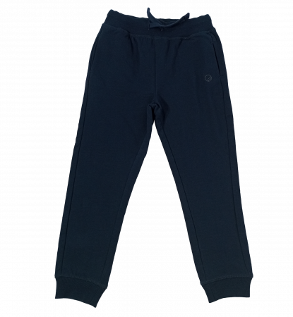 Imbracaminte copii - Pantaloni sport fete, OVS, logo, buzunare frontale,Bumbac organic, Bleumarin, 104 CM, 3-4 ani