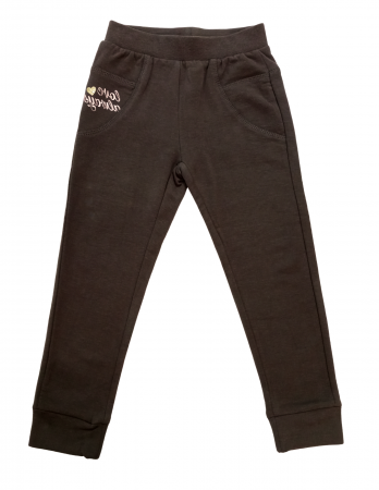 Imbracaminte copii - Pantaloni sport flausati fete, OVS, Love always, Bumbac, 3-4 ani