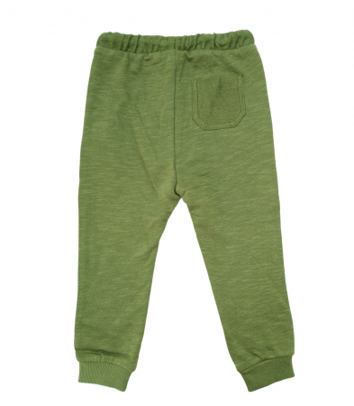 Pantaloni trening copii, OVS, talie elastica si snur, Bumbac organic, Kaki, 86 CM, 18-24 luni [1]
