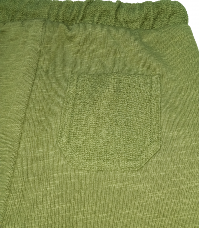 Pantaloni trening copii, OVS, talie elastica si snur, Bumbac organic, Kaki, 86 CM, 18-24 luni [3]