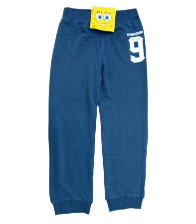Pantaloni sport copii, SPONGEBOB, imprimeu, Bumbac, Albastru, 122 CM, 6-7 ani [1]