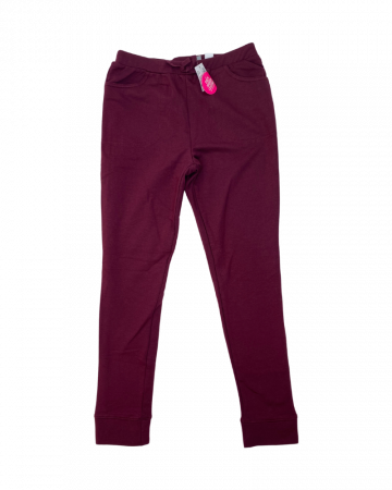 Imbracaminte copii - Pantaloni trening fete,The Children's PLACE, bumbac/poliester, visiniu, 2 buzunare frontale, talie elastica si snur functional