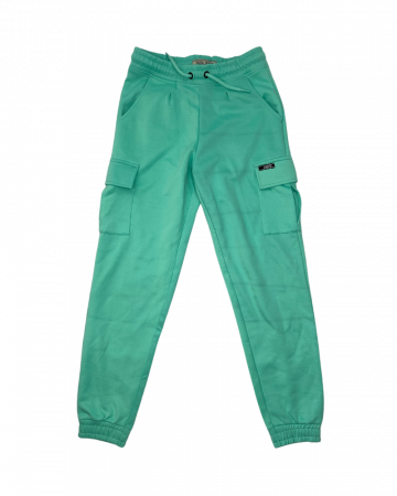 Imbracaminte copii - Pantaloni trening mint cu buzunare laterale
