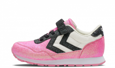 Pantofi copii - Pantofi cu sclipici pentru fete, Hummel, siret elastic si velcro,