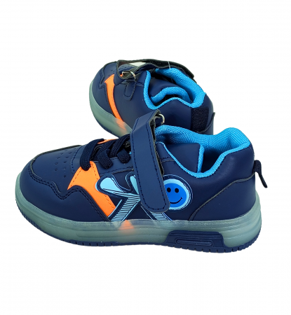 Pantofi sport baieti cu luminite, Smiley face, [5]