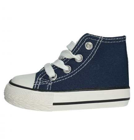 Pantofi copii - Pantofi sport baieti, Navy fabric, tenisi panza,