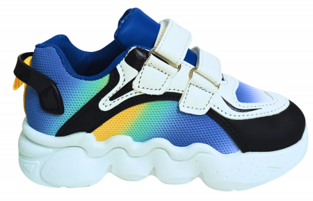 Pantofi sport copii, Mikelo Shoes, Colourful light, material ecologic, [13]