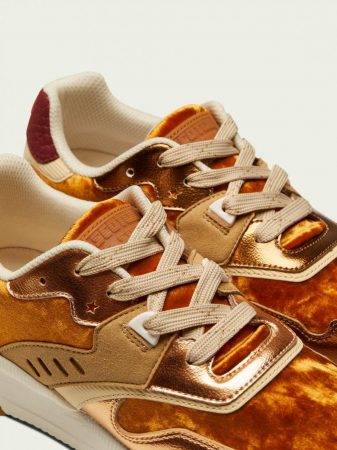 Pantofi sport femei,Scotch & Soda, Vivi 23739505 S468  din piele naturala si catifea maro [2]
