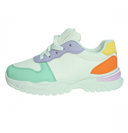 Incaltaminte copii - Pantofi sport pentru fete, Poti Pati, Green front, piele ecologica,