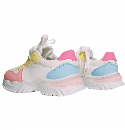 Pantofi sport pentru fete, Poti Pati, Pink front, piele ecologica, [8]