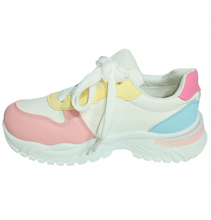 Pantofi sport pentru fete, Poti Pati, Pink front, piele ecologica, [2]