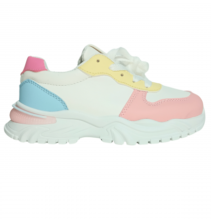 Pantofi sport pentru fete, Poti Pati, Pink front, piele ecologica, [1]