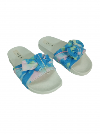 Papuci si slapi copii - Papuci fete, OVS, model cu funda, Multicolor, 19.8 CM