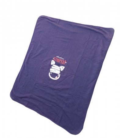 Paturica bebe, OVS, brodata, Bumbac organic, Bleumarin, 70 x 80 CM [3]