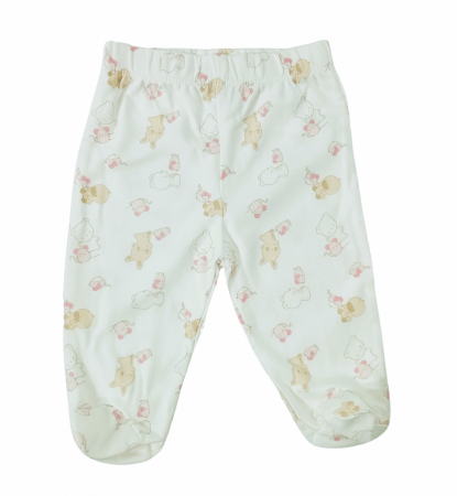Pijama lunga fete, OVS, Iepuras si Ursulet, Bumbac organic, 3-6 luni [3]