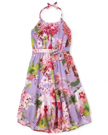 Rochii fete - Rochie fete, The Children's PLACE , Floral - Iris Pop