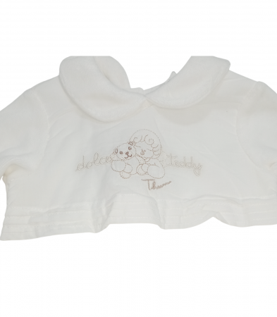 Salopeta bebe intreaga, OVS, aplicatie brodata, bumbac periat/poliester, 56 CM, 1-3 luni [2]