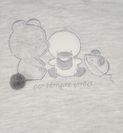 Salopeta intreaga bebe, OVS, broderie cu animale, Bumbac organic, [3]