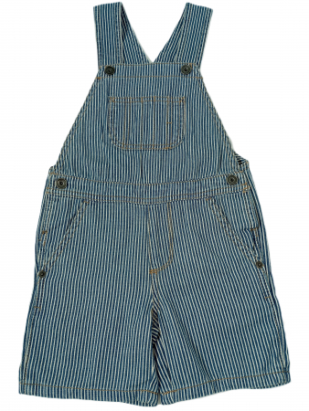 Salopete copii - Salopeta scurta copii, The Children's PLACE, Denim stripes, Bumbac pur,