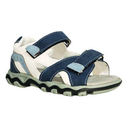 Sandale copii, Poti Pati, Blue sandal, piele ecologica, [2]