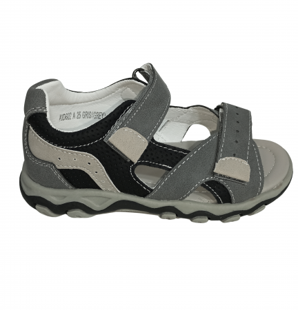 Sandale copii, Poti Pati, Grey sandal boys, piele ecologica, [3]