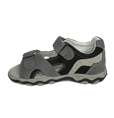 Sandale copii, Poti Pati, Grey sandal boys, piele ecologica, [2]