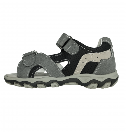 Sandale copii - Sandale copii, Poti Pati, Grey sandal boys, piele ecologica,